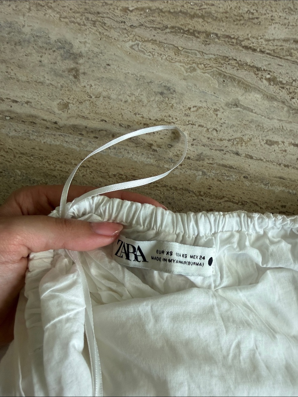 Zara White Eyelet Halter Sundress - Picture 2 of 2